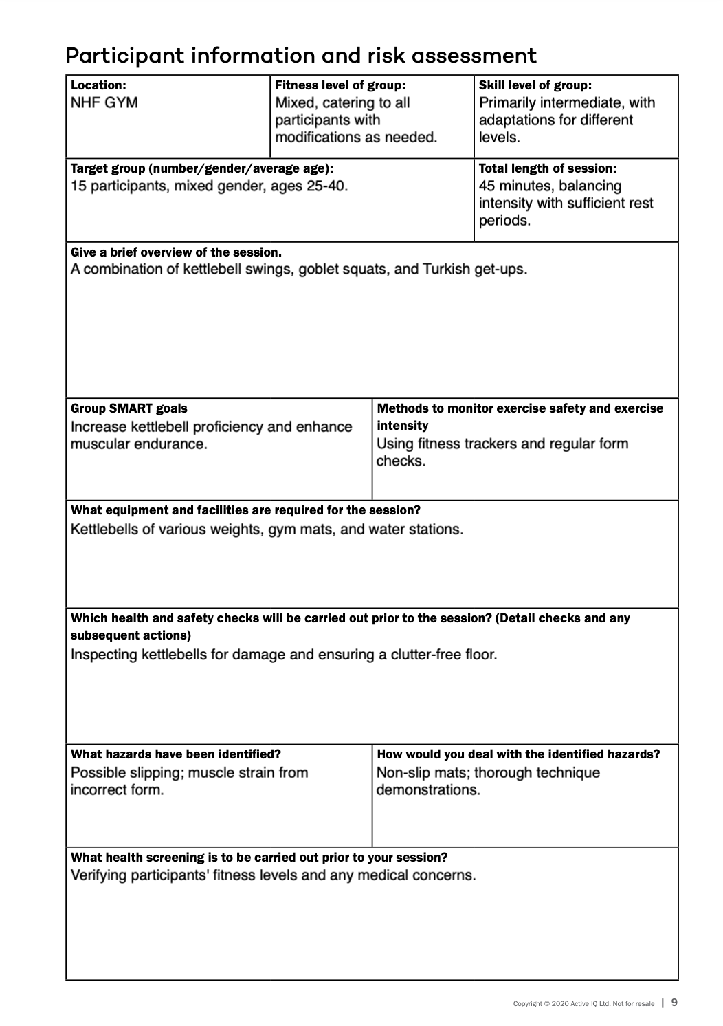 kettlebell assessment – NHF Online Classroom